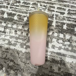 Starbucks overseas Pink Yellow ombré studded tumbler Venti
